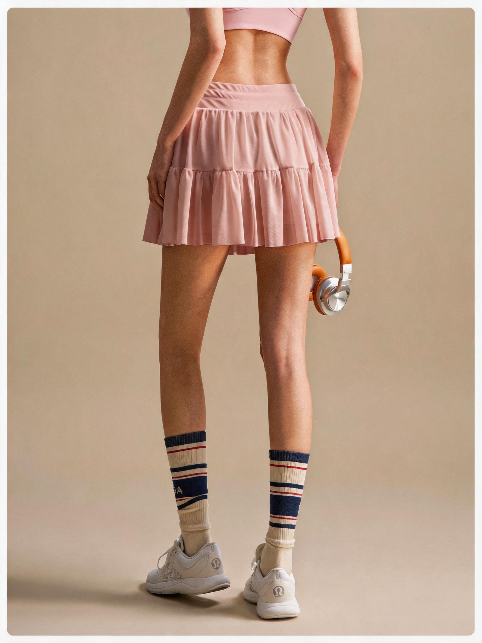 Aurelle Mesh Tennis Skirt - Pink