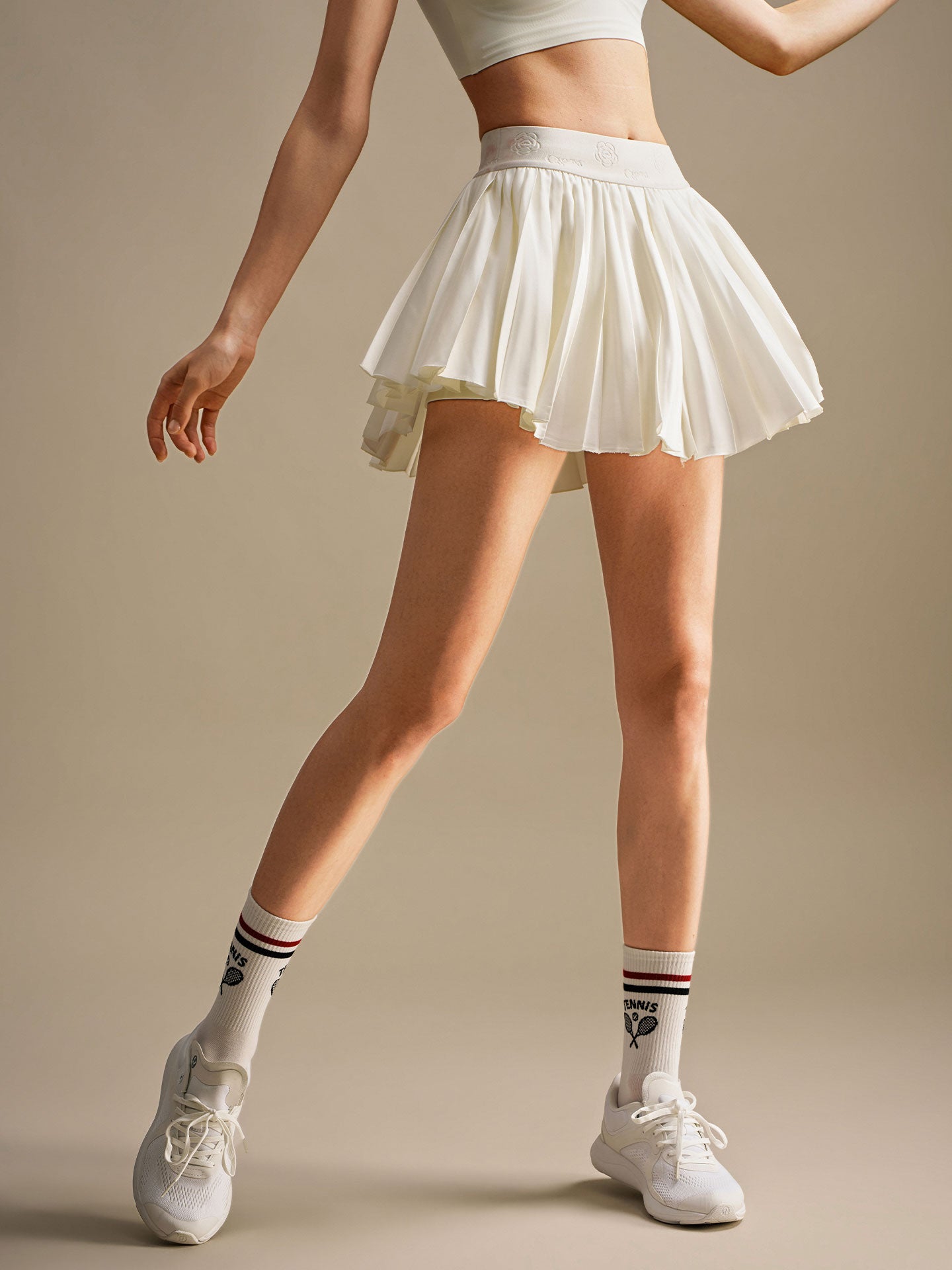 Satin Tennis Skirt - White