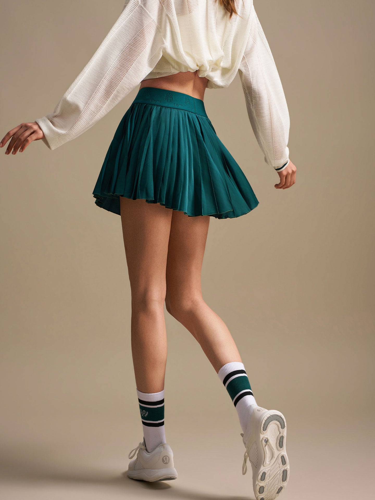Satin Tennis Skirt - Green